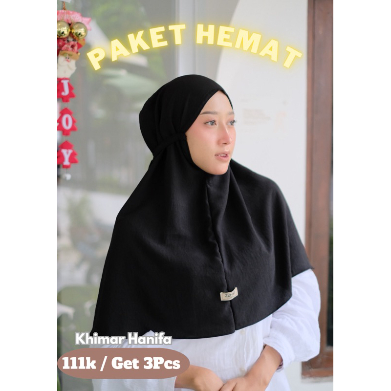 PAKET HEMAT KHIMAR HANIFA (111K GET 3PCS ) / Hijab Olahraga / Bergo / Kimar / Hijab Instan / Bergo V