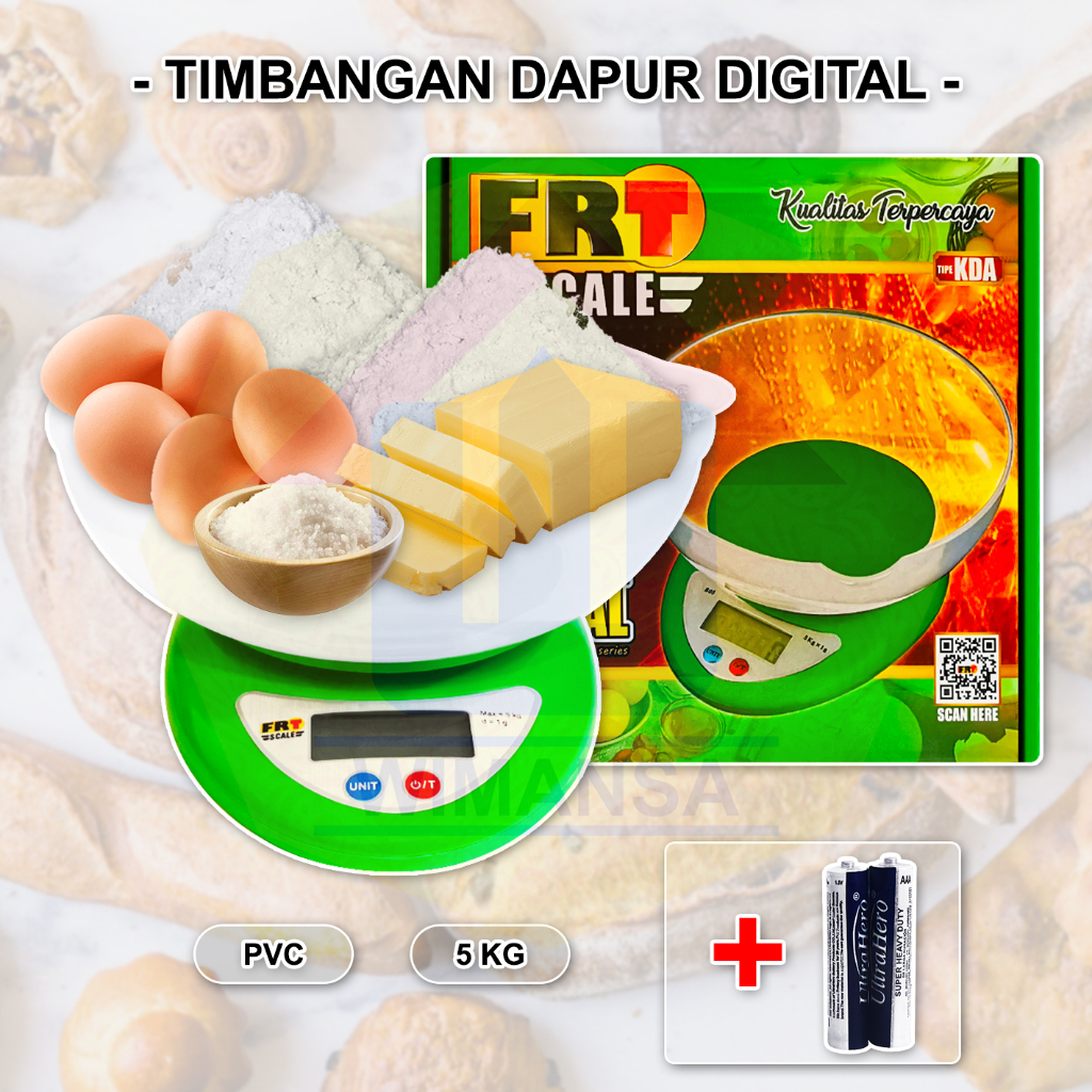 FRT TIMBANGAN DAPUR DIGITAL KDA 5KG - ELECTRONIC KITCHEN SCALE