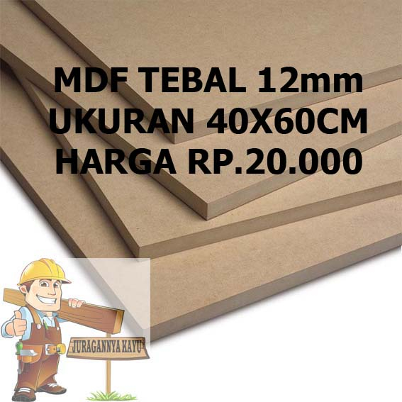 

Papan MDF 12MM Ukuran 40x60cm