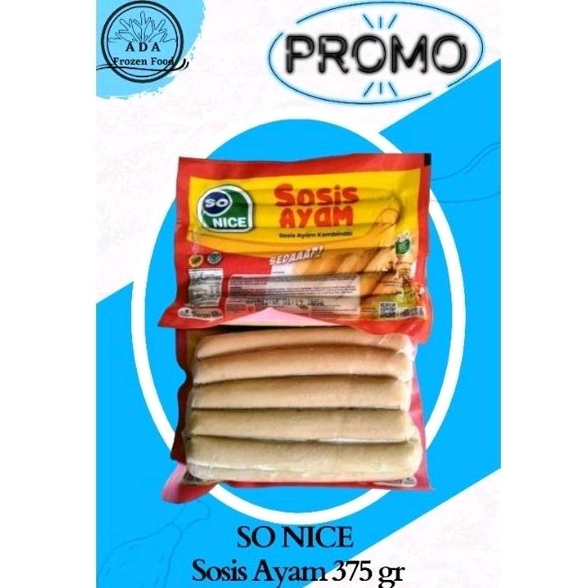 ADA Frozen Food - So Nice Sosis Ayam 375 Gram