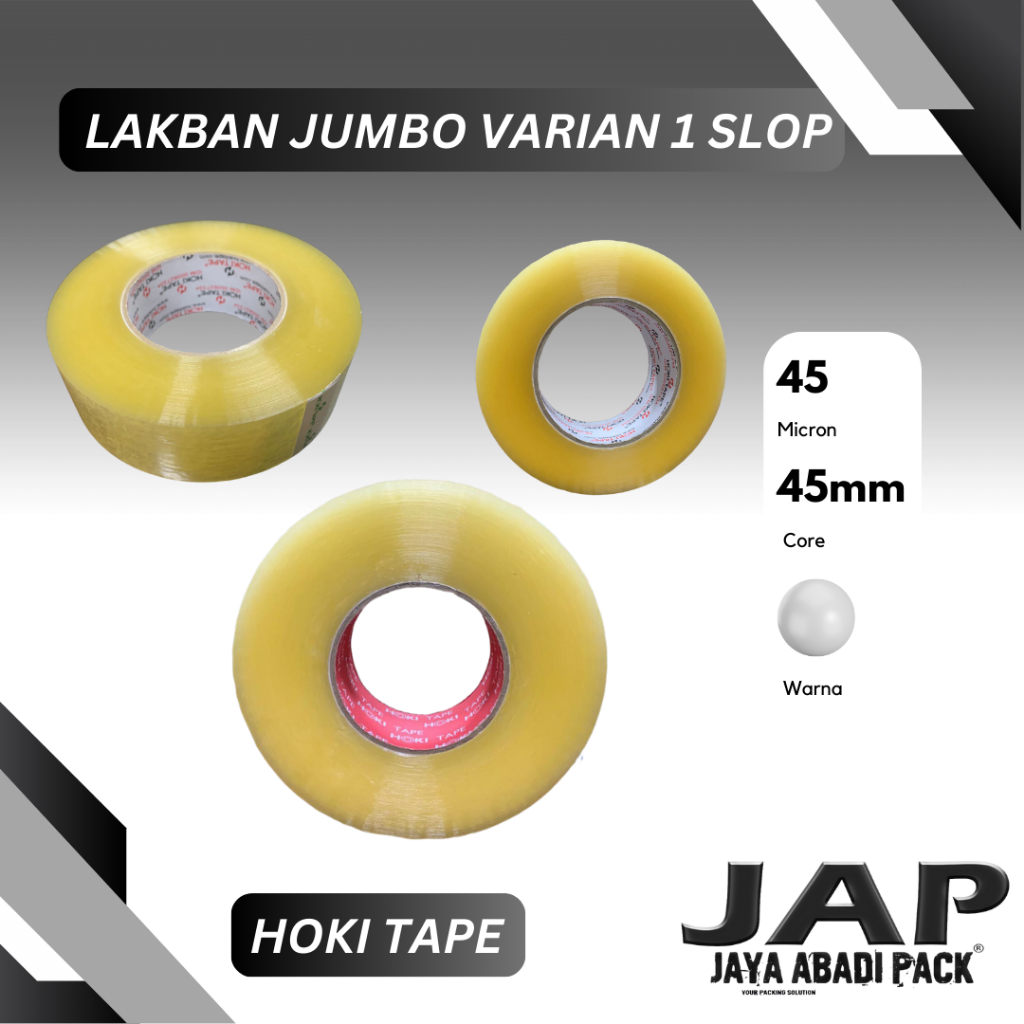 

PAKET MURAH 1 SLOP Lakban Jumbo - Clear ( 1 Slop = 6 Pcs / Roll )