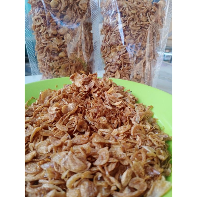 

Bawang goreng premium tanpa tepung.Netto100g