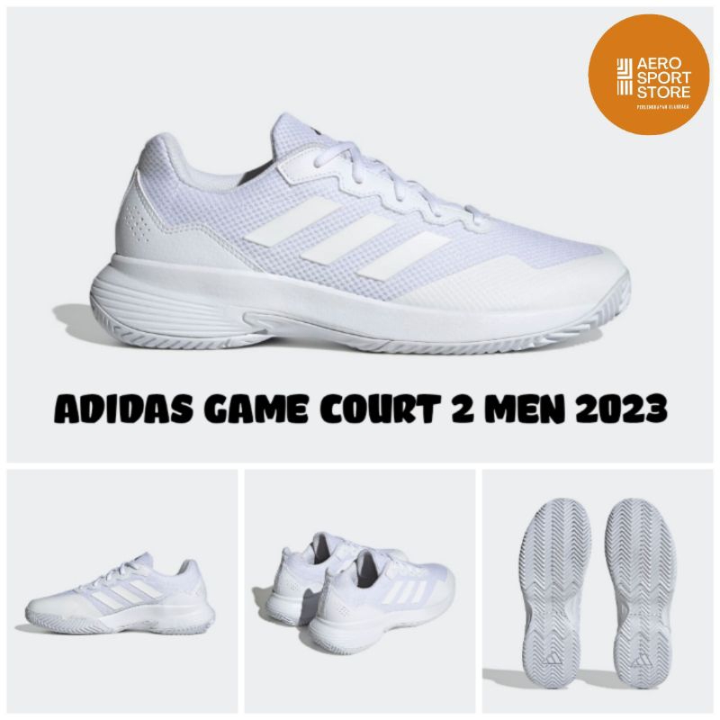 [ SEPATU TENIS LAPANGAN ADIDAS GAME COURT MEN 2023 - PUTIH ]