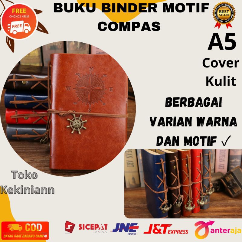 

Buku Catatan Binder Kulit Retro Model Compas Aesthetic A5 Kuliah Kerja