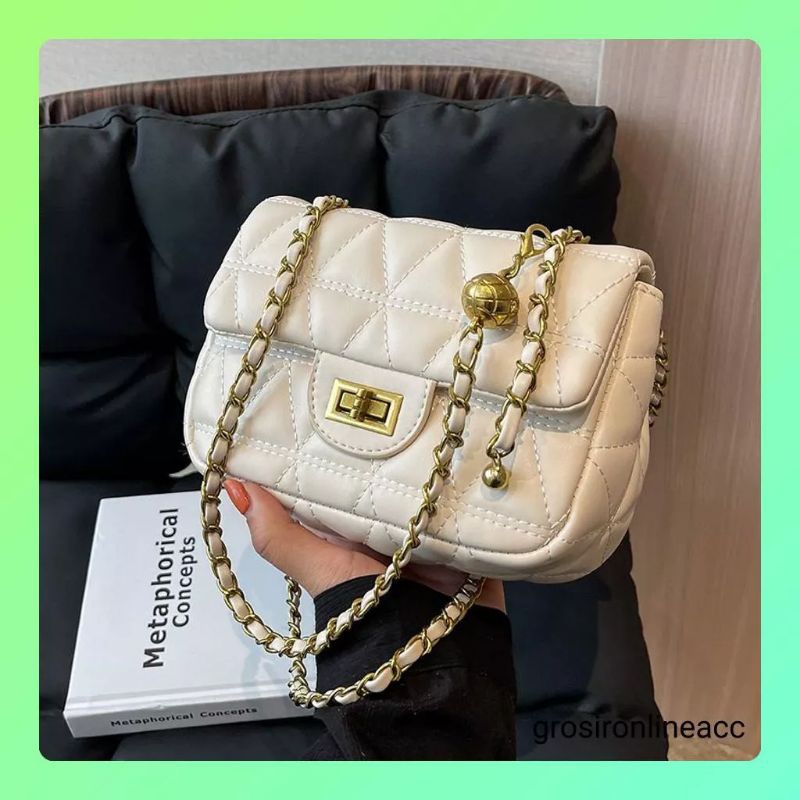 Tas selempang wanita bahan kulit sintetis JIMIN 1156
