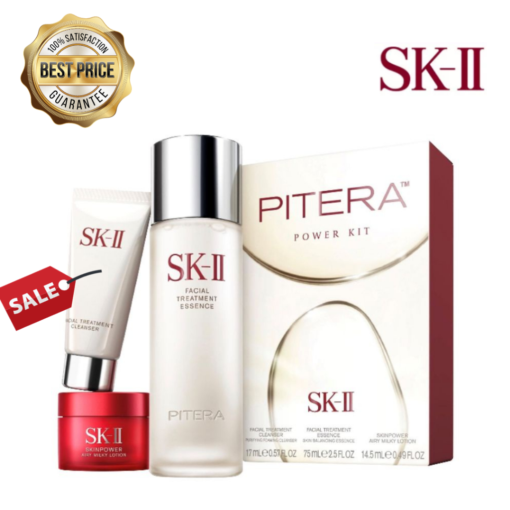 SK II SK-II SKII PITERA POWER KIT (FTE, Gentle Cleanser, Airy Milky)