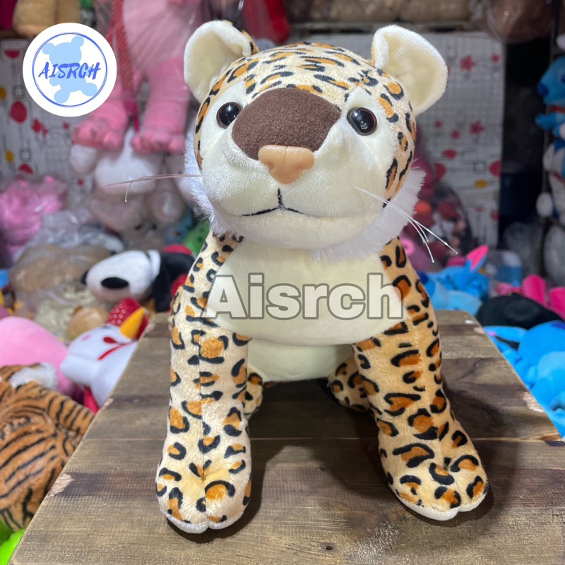 boneka macan boneka singa bonek harimau boneka sit animal kucing macan tutul Uk L bahan import high 