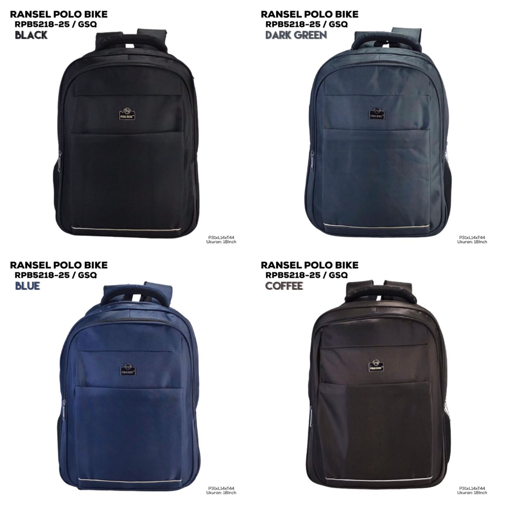 Tas Ransel Polo Bike Tas ransel Bagus Untuk Pria Wanita Tas Laptop Tas Kerja Tas Sekolah RPB5218-25