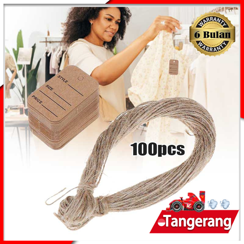 

100pcs Price Tag / Tag Price / Hangtag Label / Label Price Merchandise Dengan Tali Untuk Perhiasan
