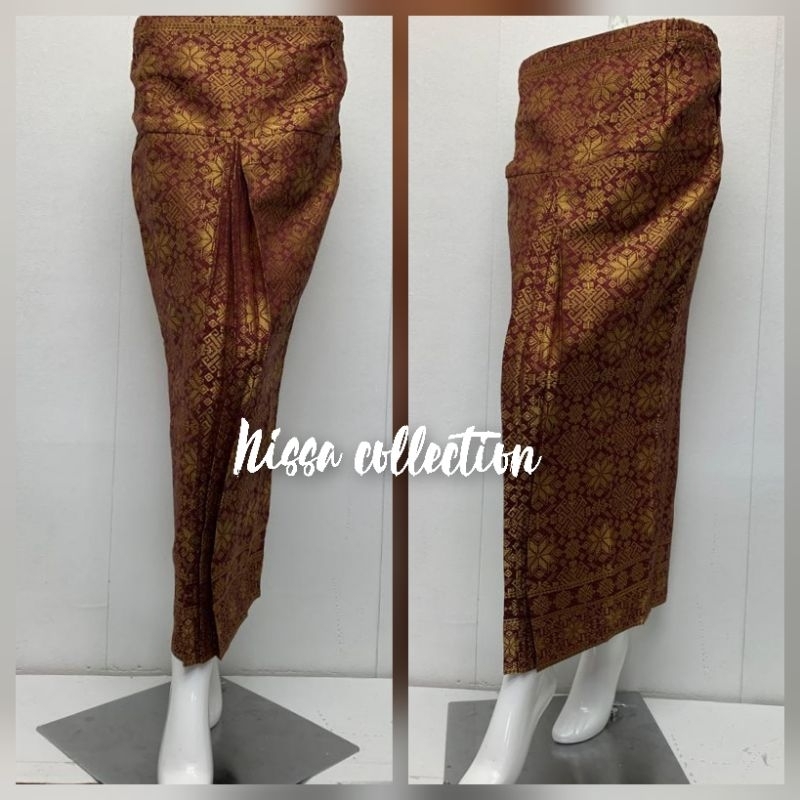 Rok Span Songket Palembang/ Rok langsung pakai/ Rok Instan/ Rok Modern