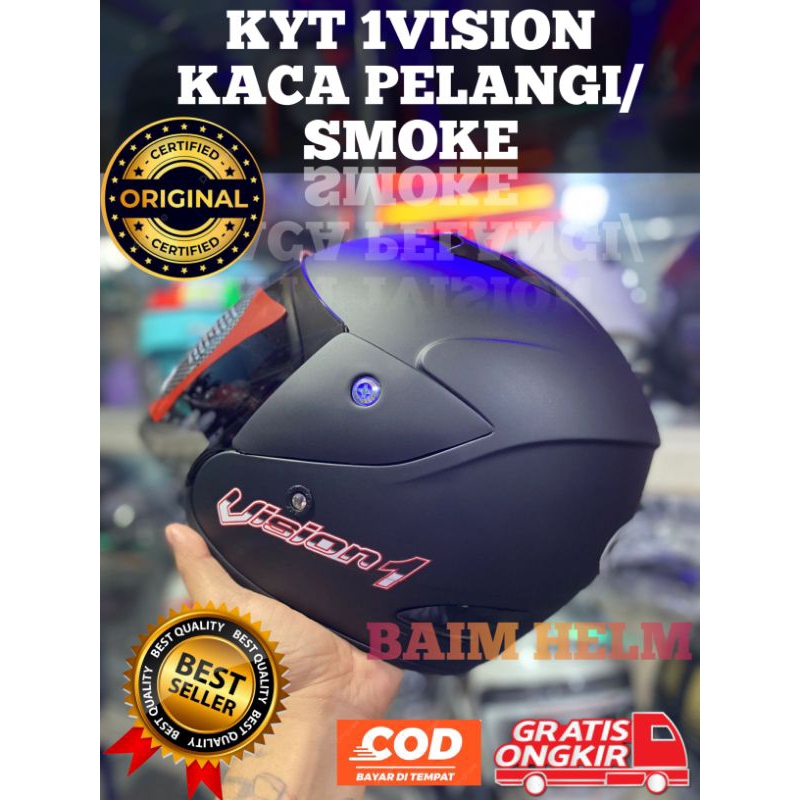 KYT VISION 1 KACA PELANGI/SILVER