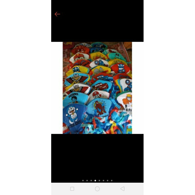 layangan lukis// layangan plastik tebal karakter