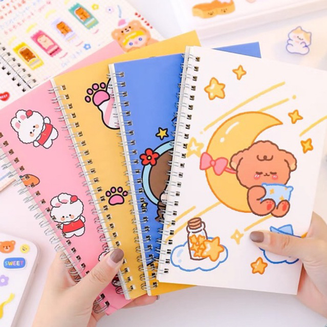 

[ DWCORNER ] Buku Catatan Notebook A5 / Buku Catatan Motif Aesthetic / Buku Diary
