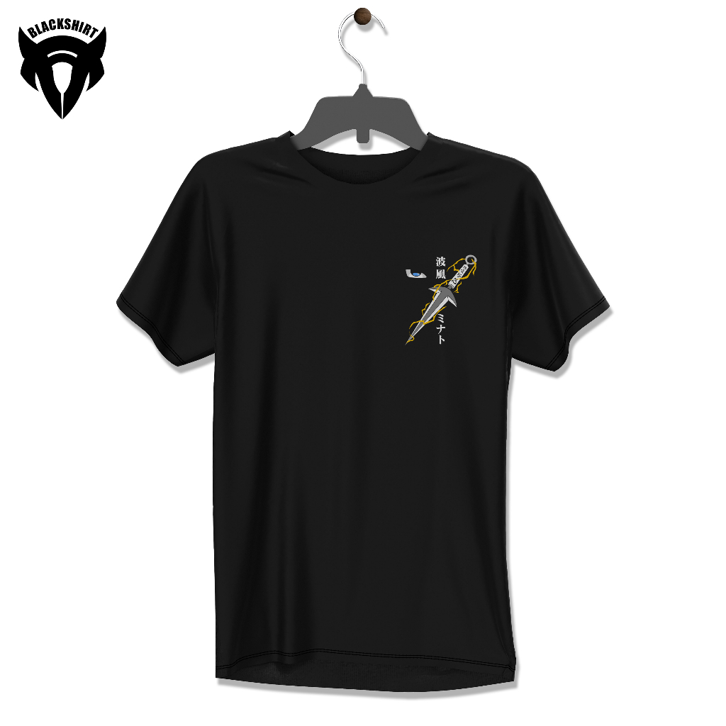 kaos anime naruto / kaos hitam / hiraishin kunai / minato namikaze / the yellow flash / fourth hokag