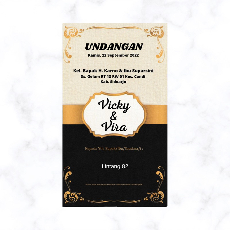 

Undangan Pernikahan | Undangan Murah | Lintang 82