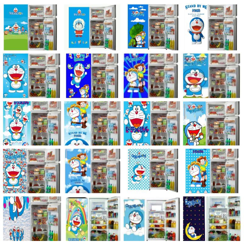 STIKER KULKAS 1 PINTU DORAEMON