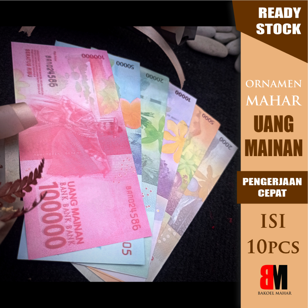 (isi 10pcs) UANG MAINAN MODEL LAMA UNTUK MAHAR