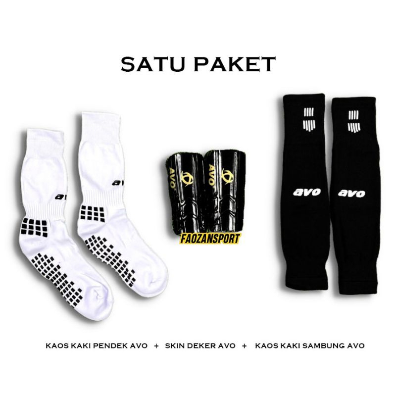 Satu Paket Kaos kaki Futsal Sepak Bola Sambung avo Kaos kaki antislip pendek dummy deker Pria Wanita