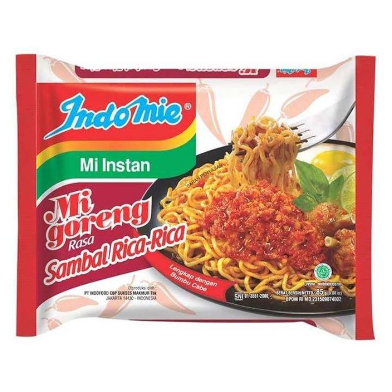 

Indomie Goreng Rica-Rica 85gr, Indomie Goreng Pedas 85gr