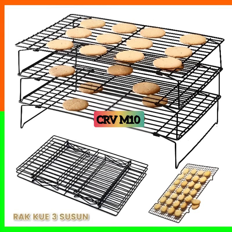 cooling rak 3 susun/cooling rak kue/rak pendingin kue