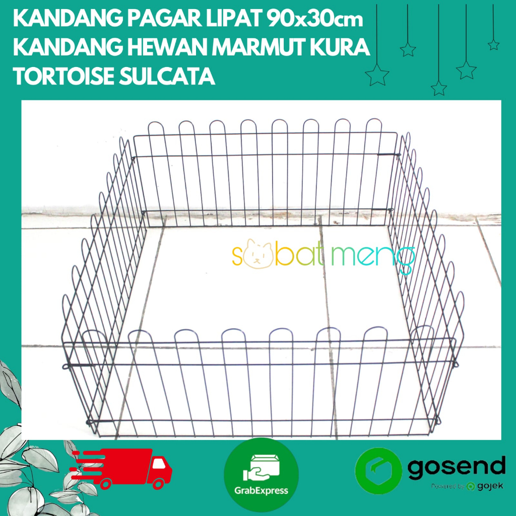 KANDANG PAGAR LIPAT 90x30cm | KANDANG HEWAN MARMUT KURA TORTOISE SULCATA