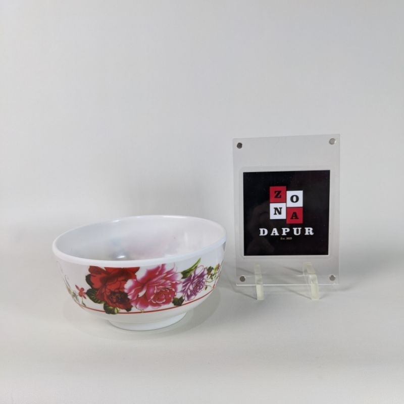 (6 pcs / 1 lusin) - Mangkok Melamin Motif (4,5 inch), Mangkuk Melamin Kecil