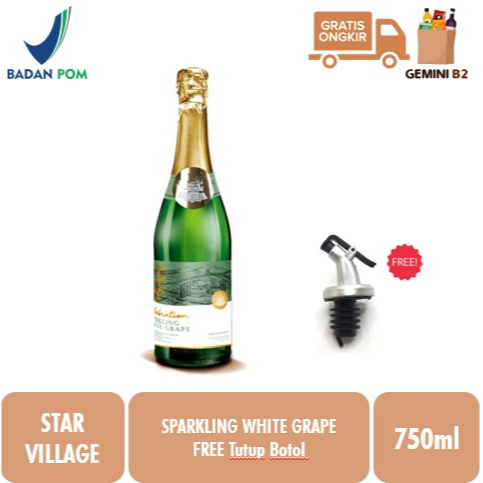 

[FREE TUTUP BOTOL] Star Village Sparkling White Grape Juice 750ML
