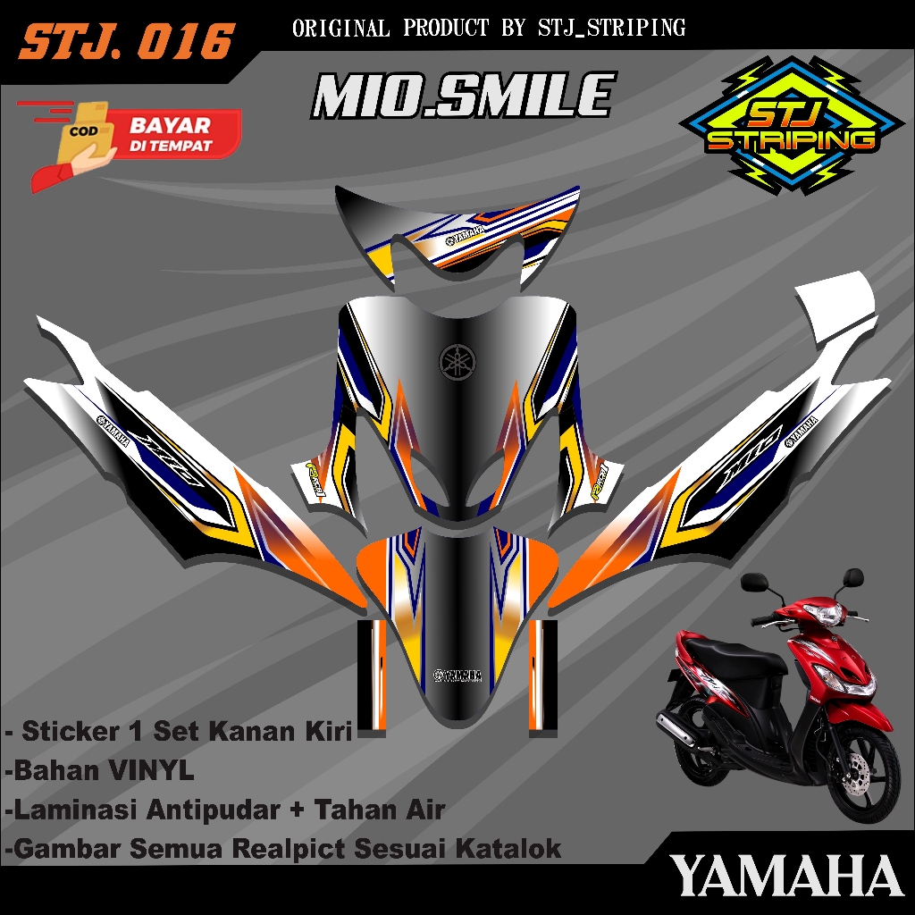 Stiker DECAL Full Body Motor MIO SMILE - Sticker DECAL Full Body Motor MIO SMILE. STJ.016
