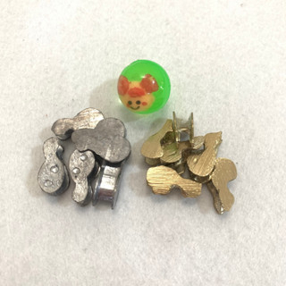 Set Bekel Biji 6pcs Bola Paket Silver Gold Mini Karet Logam Kepingan Pantul Kecil Warna Warni Karakt