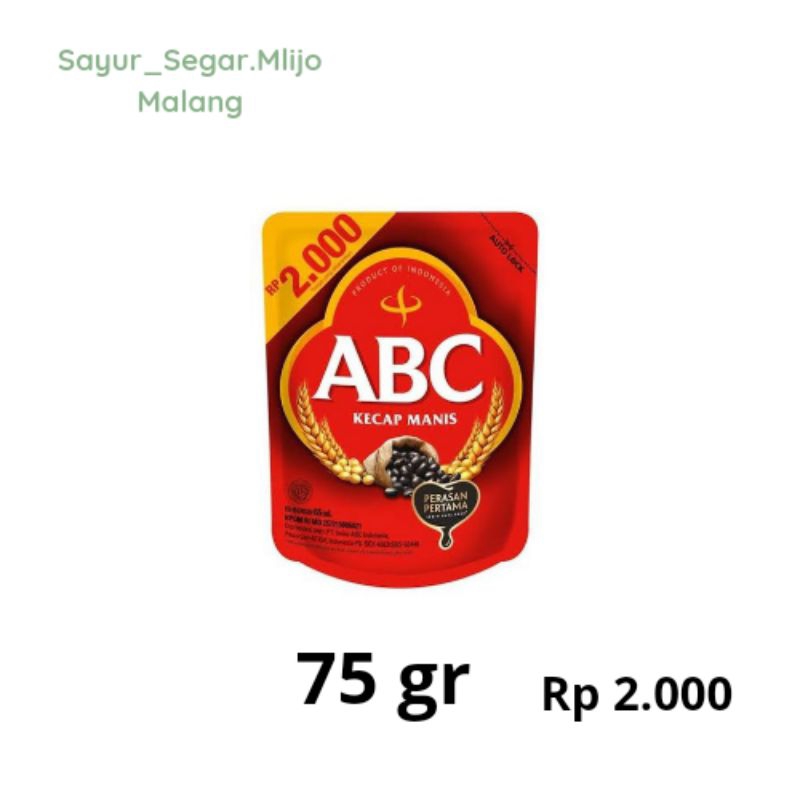 

Kecap Manis ABC 2000 75gr