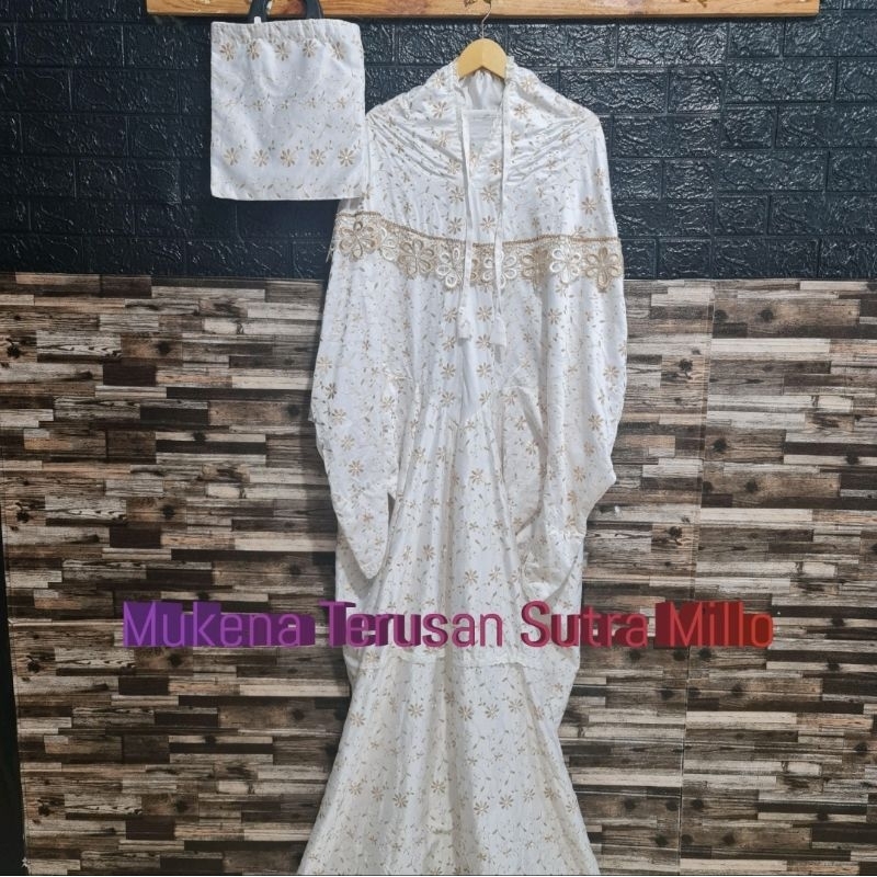 Mukena Terusan Bahan Sutra Millo Jumbo