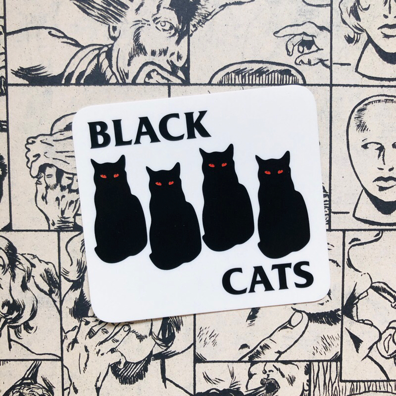 

Black Cats Vinyl Sticker (Ivory)