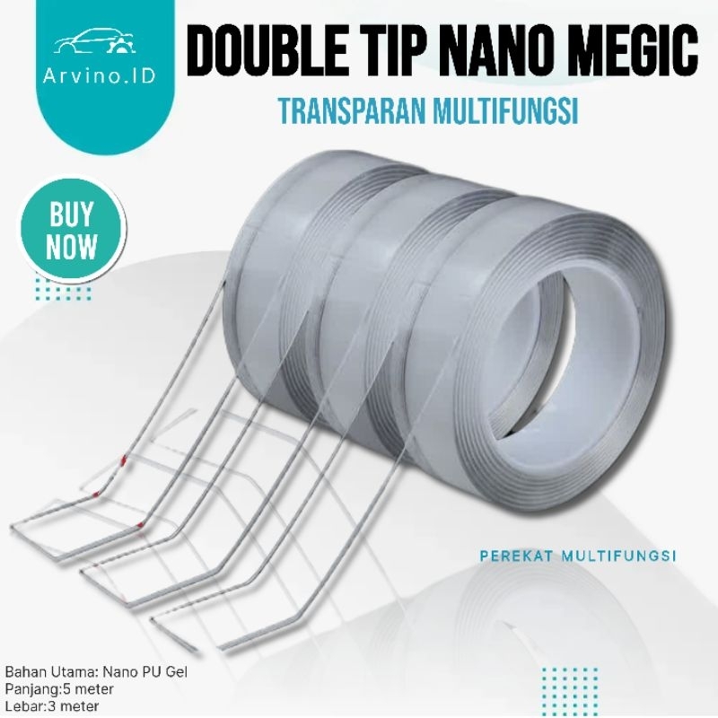 

Double Tape Transparan Selotip Isolasi Dobel Tip Perekat ANTI AIR TIDAK BERBEKAS KUAT BISA DI CUCI