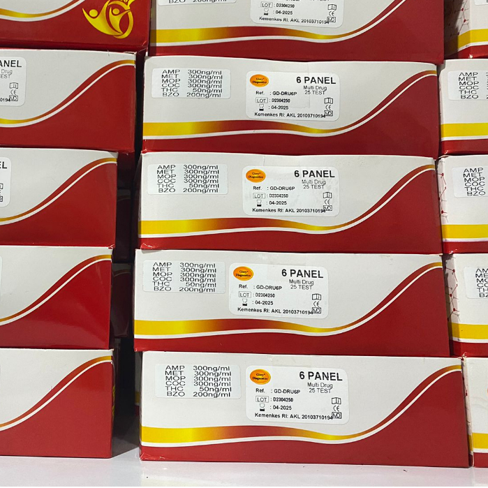 Rapid Tes Narkoba 6 Panel Glory isi 25 test