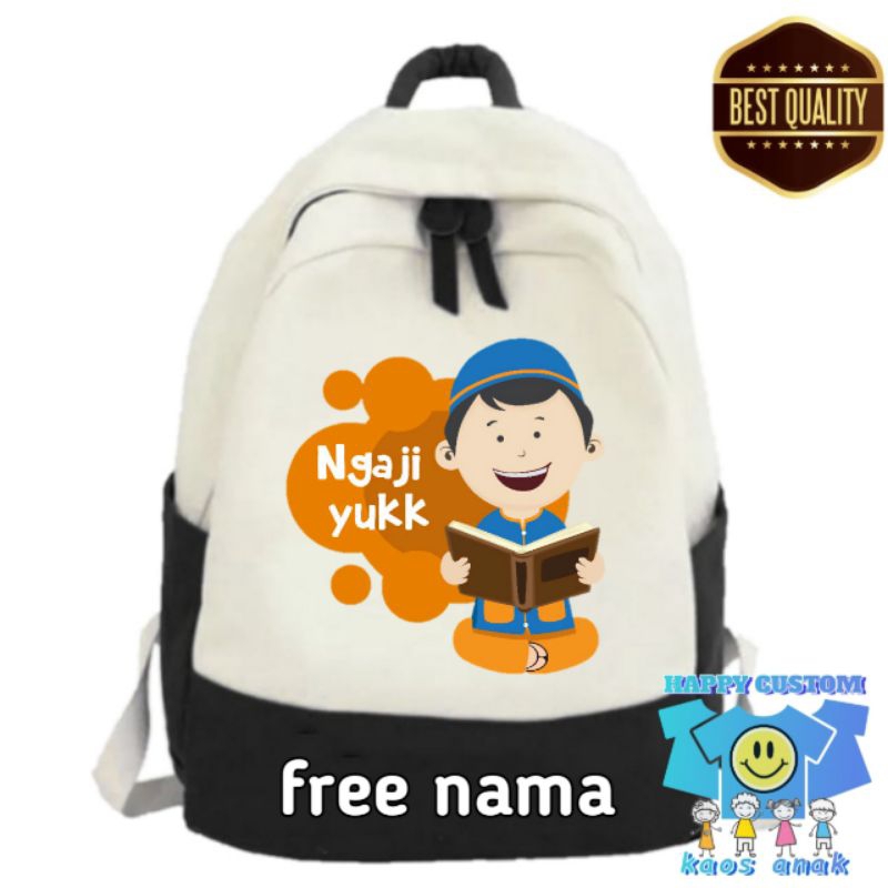 tas ngaji anak ransel karakter muslim tas anak laki laki