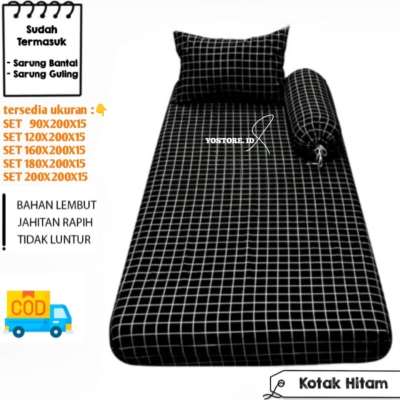 Sprei aesthetic sprei kotak sprei kotak hitam sprei motif kotak sprei kotak kotak