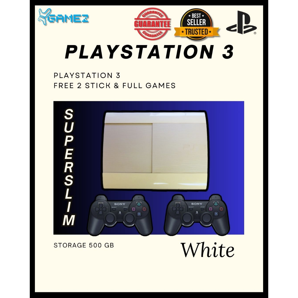 PS3 super slim CFW 500gb full games WARNA PUTIH