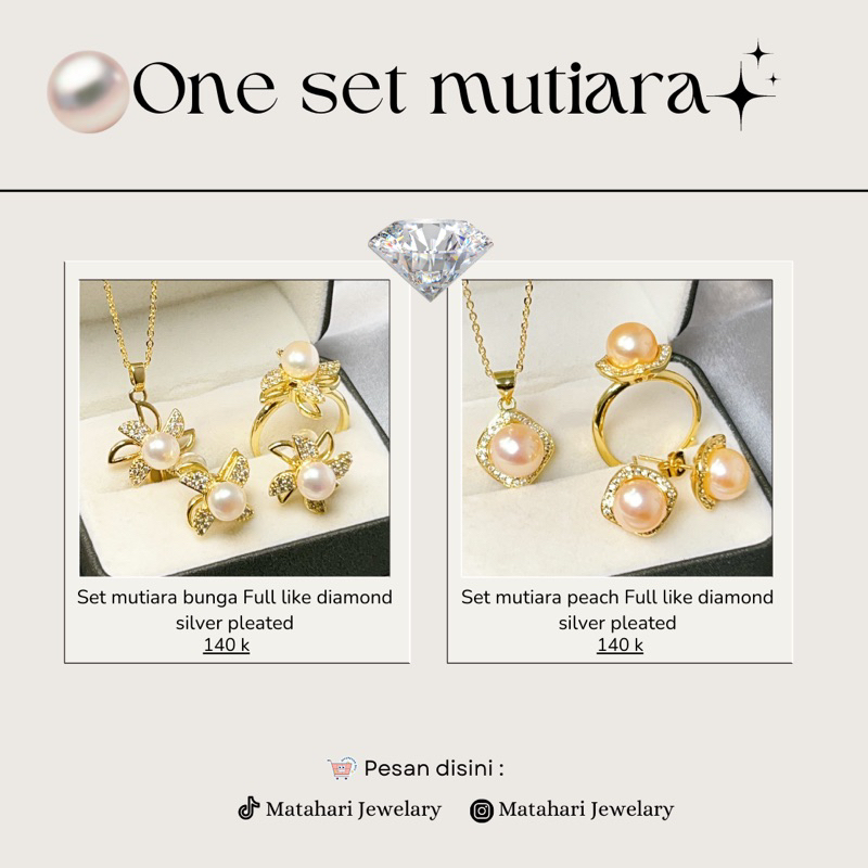 One set perhiasan mutiara