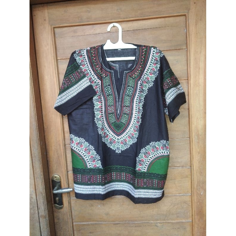 KAOS DASHIKI HITAM JUMBO XXL KAOS JOGJA ETNIK JUMBO