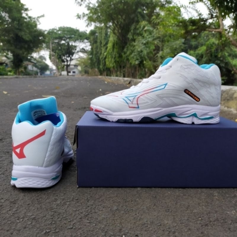 Sepatu Volly Wanita Mizuno Wlz 6 - Sepatu Voli Mizuno Putih