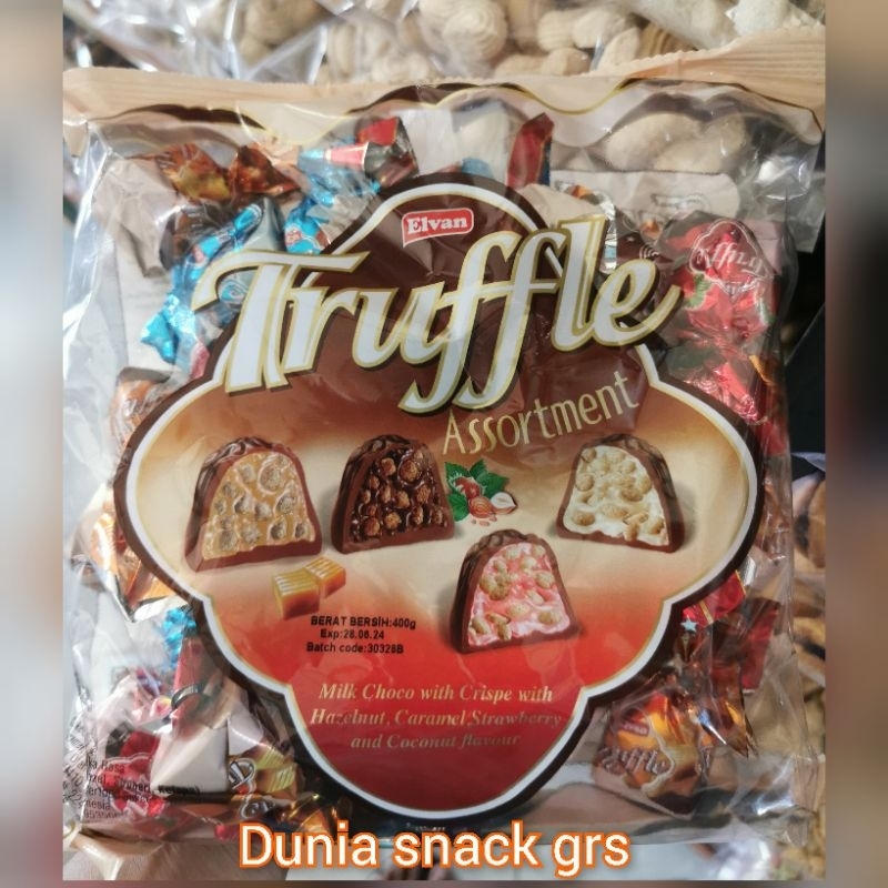 

Elvan truffle chocolate assortment (mix) 400gr 150gr / coklat turki impor / coklat oleh2 haji