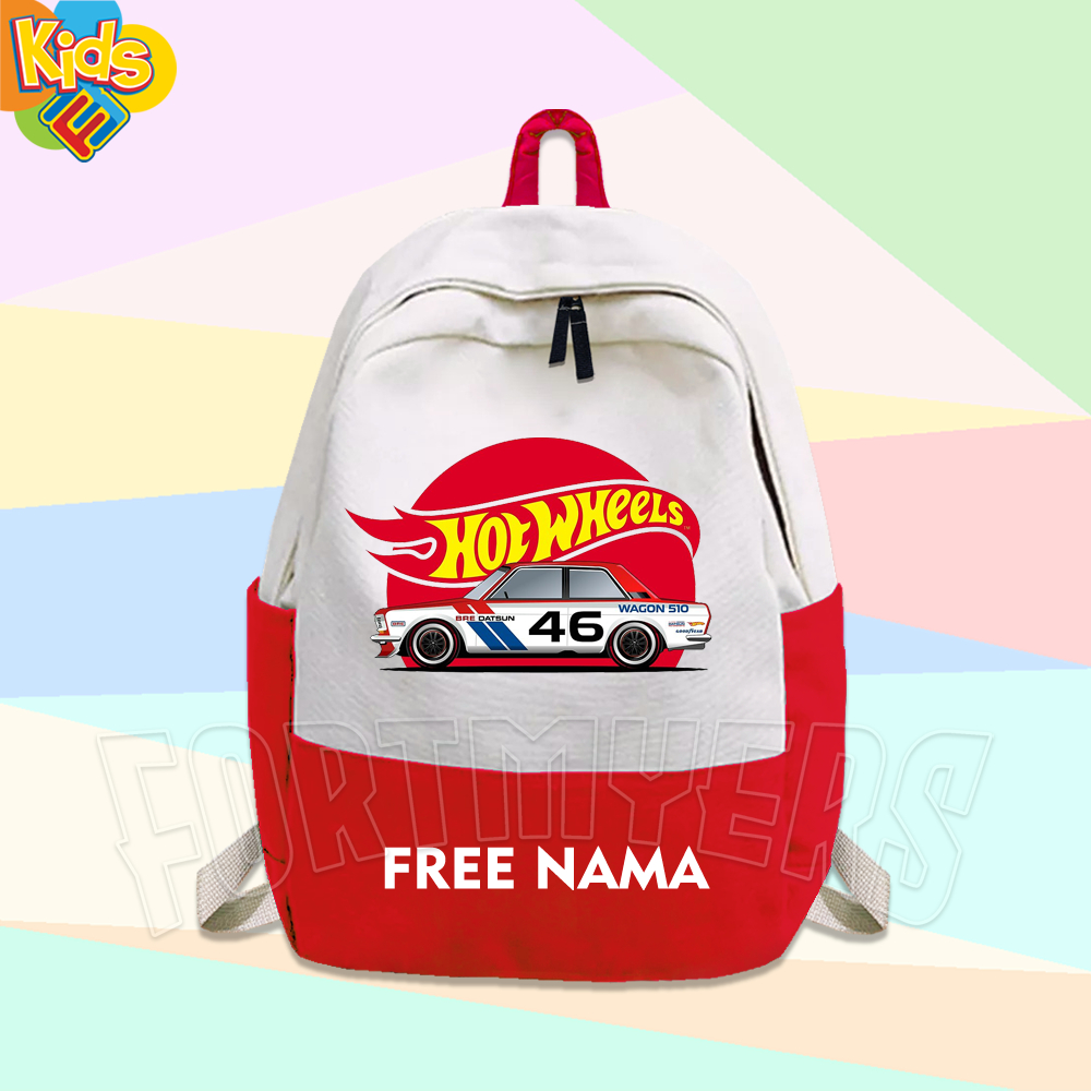 TAS RANSEL ANAK TAS SEKOLAH ANAK HOT WHEELS DATSUN BLUEBIRD 510 WAGON