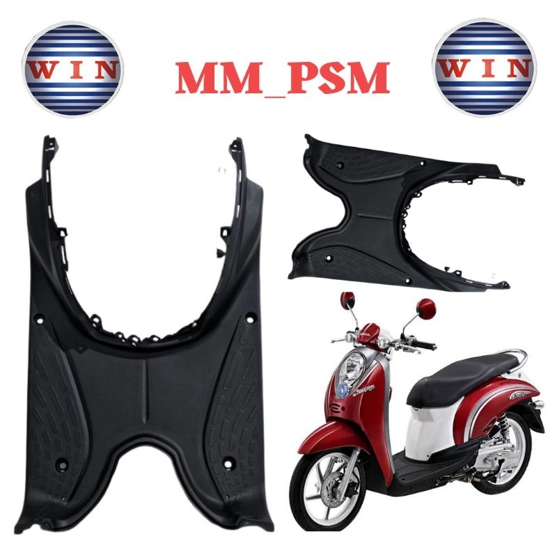 BORDES INJAKAN KAKI LANTAI KAKI FOOTREST ATAS SCOOPY LAMA KARBU MEREK WIN