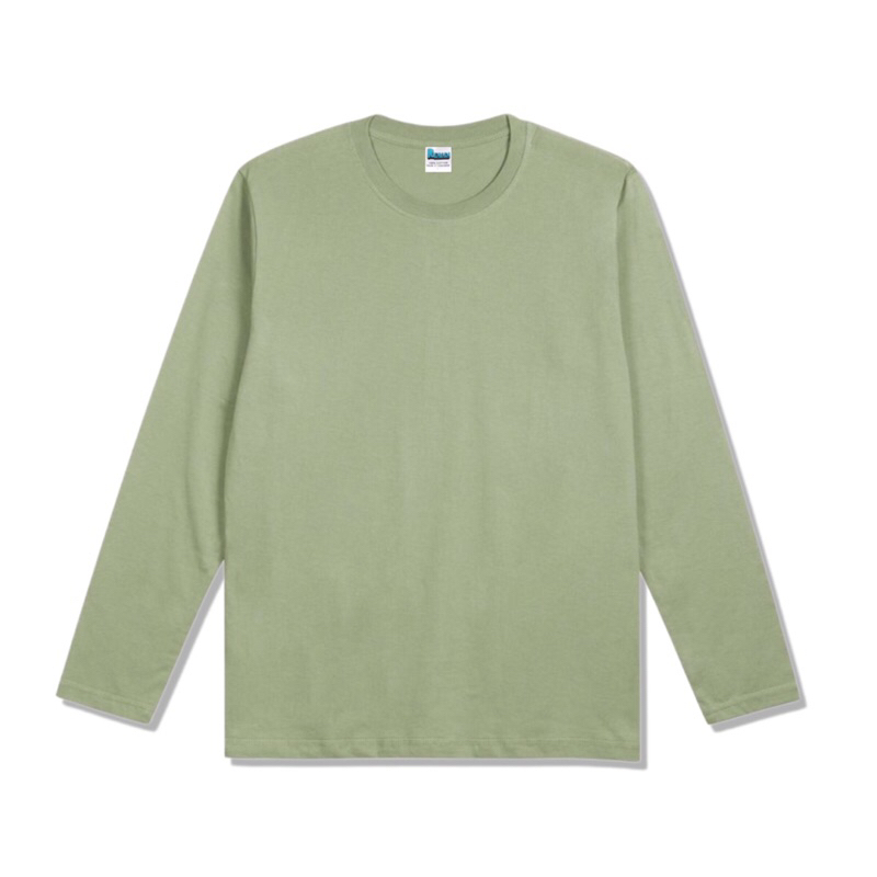 Kaos Polos Lengan Panjang Cotton Combed 30s Pria Wanita Unisex - Sage Green