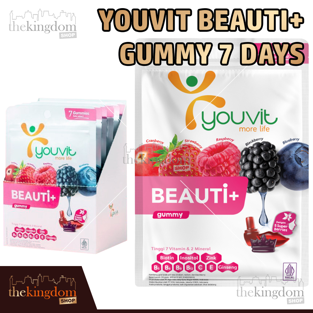 

Youvit Beauti+ Gummy 7 Days Day Hari Suplemen Vitamin Rambut Rontok Beauty Multivitamin Supplement Hair Fall