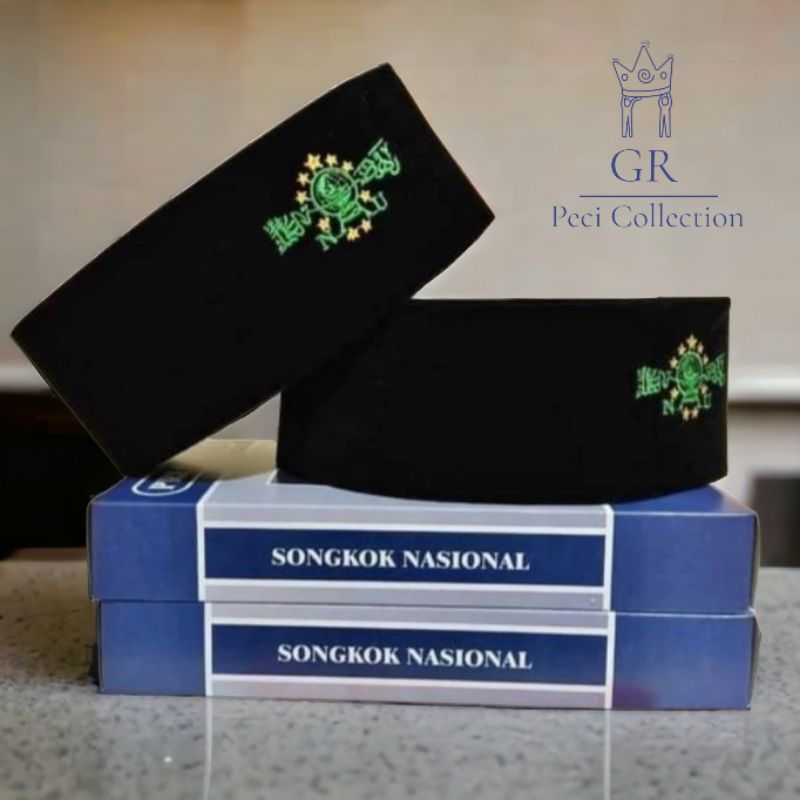 PECI KOPIAH SONGKOK NU HIJAU PECI SONGKOK BORDIR NU
