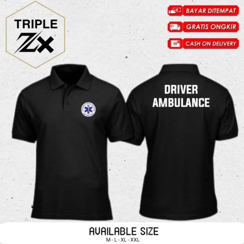 KAOS POLO KERAH DRIVER AMBULANCE