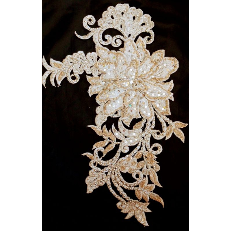 Aplikasi Coker Dada Full Payet / Aksesoris Pengantin / Aksesoris Kebaya / Aksesoris Gaun Pesta