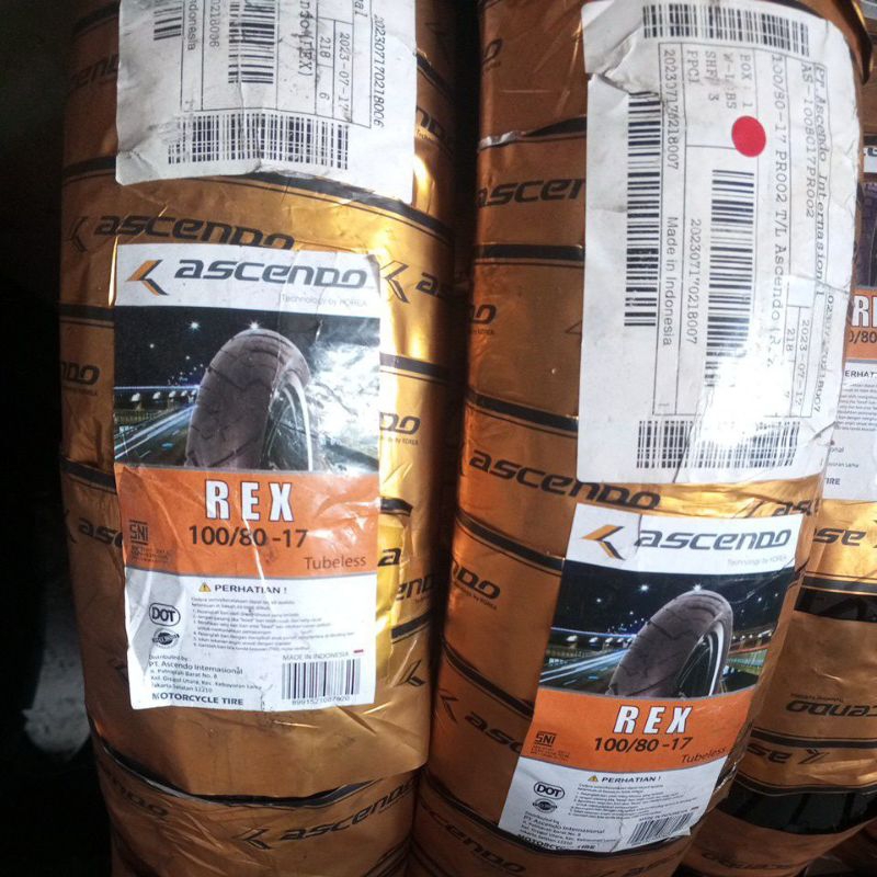 BAN TUBELESS ACSENDO 100-80-17 TL BAN LUAR SEPEDA MOTOR BEBEK/SPORT