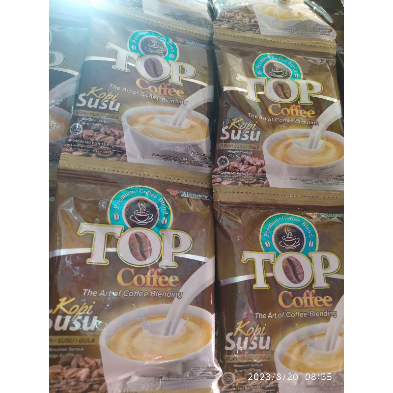 

top kopi susu 3 in 1 berat 31gr